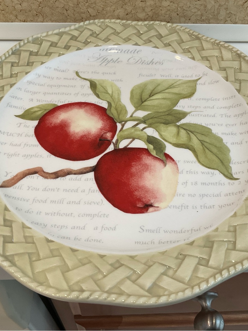 Cracker Barrel White Ceramic Serving Plate